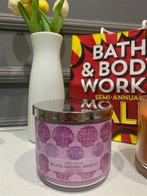 Candle Bath And Body Works Bbw Black Cherry Merlot On Carousell