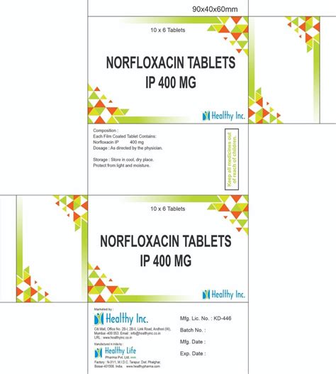 Norfloxacin Tablet IP 400 MG At Rs 65 Stripe Noroxin In Mumbai ID