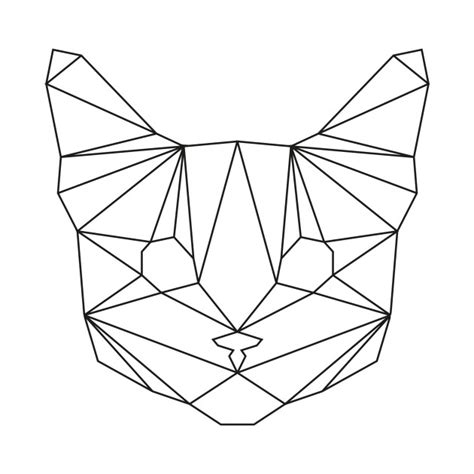 Geometric Cat Drawing At Paintingvalley Explore Collection Of