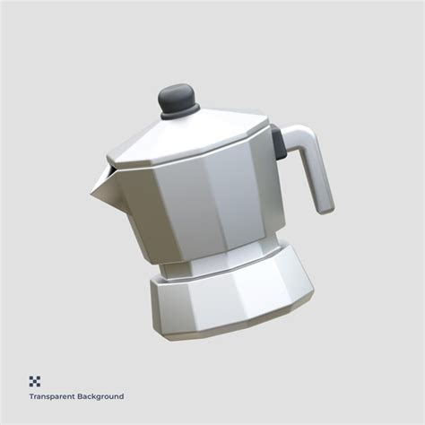 Café moka olla 3d ilustración Archivo PSD Premium