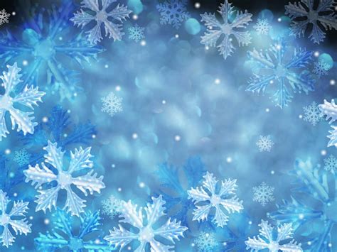 Icy Snowflakes Icy Snow Snowflakes Ice Blue Winter Hd Wallpaper