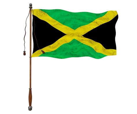 Fondo De La Bandera Nacional De Jamaica Con La Bandera De Jamaica