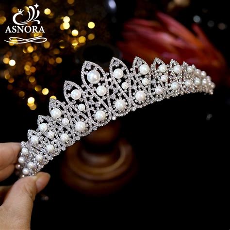 Asnora Couronne De Mari E En Zircon Diad Me De Mariage Accessoires