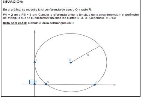 En el gráfico se muestra la circunferencia de centro O y radio R PA