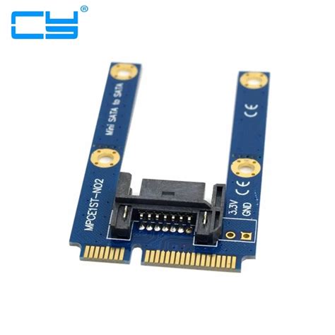 50mm Mini pcie PCI E pci express pci express mSATA SSD to Flat SATA ...