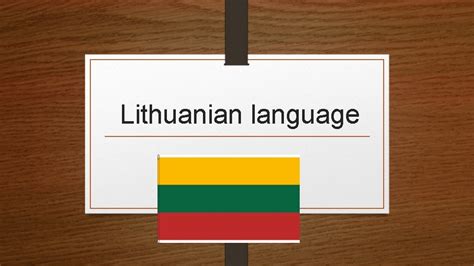 Lithuanian Language History Of The Lithuanian Language Lithuanian