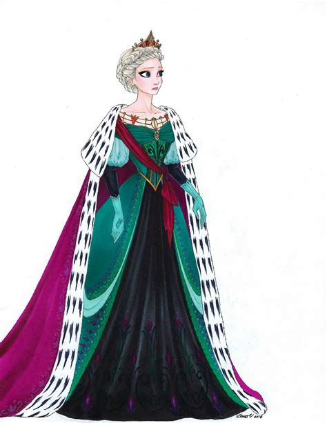 Elsa Outfits: Coronation Dress (Historic Redesign) by LadyoftheGeneral on DeviantArt