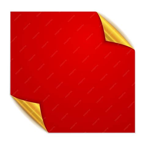 Premium Vector Red Square Sticker Isolated Vector Illustration