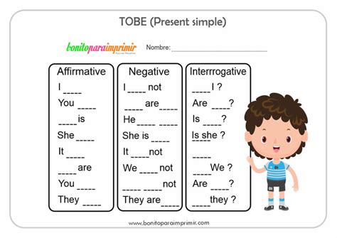 Verb To Be Exercicios