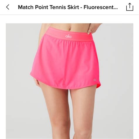 Alo Yoga Skirts Alo Match Point Tennis Skirt Florescent Pink Coral