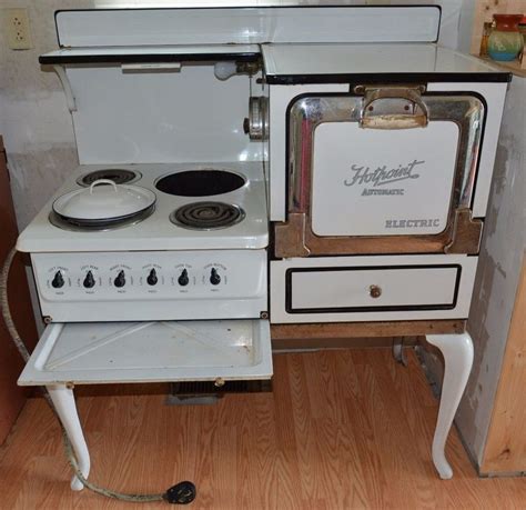 Nice Attractive Antique 1920s 1930s Era Ge Hotpoint Electric Stove Three Burner Vintage