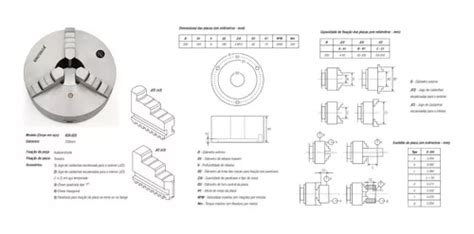 Placa Torno 3 Castanhas Universal Corpo Aço 200 Mm Kingtools Frete grátis