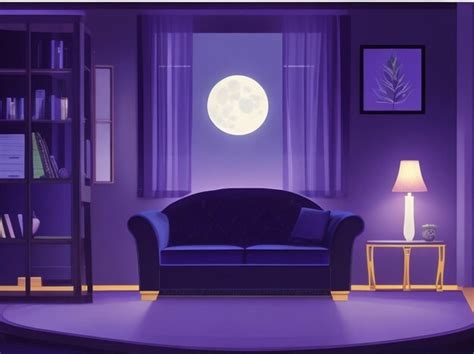 Premium AI Image | Cozy Night In Cartoon Living Room Interior Background