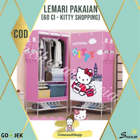 Jual LEMARI PAKAIAN SINGEL 60 CISS LEMARI PORTABLE LEMARI RAKIT