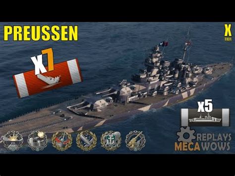 Preussen Kills K Damage World Of Warships Gameplay Youtube