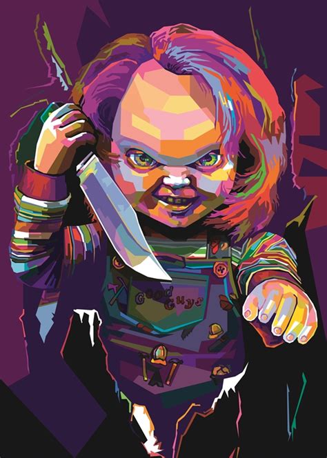 Scary Chucky Doll Pop Art Posters Prints By Adam Khabibi Printler