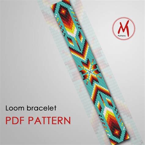 Western Style Loom Bead Pattern For Bracelet Native Etsy