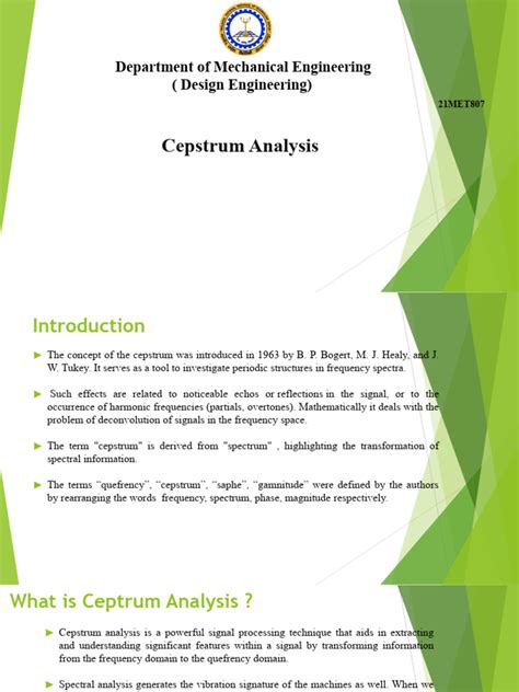 Cepstrum Analysis | Download Free PDF | Applied Mathematics | Signal Processing