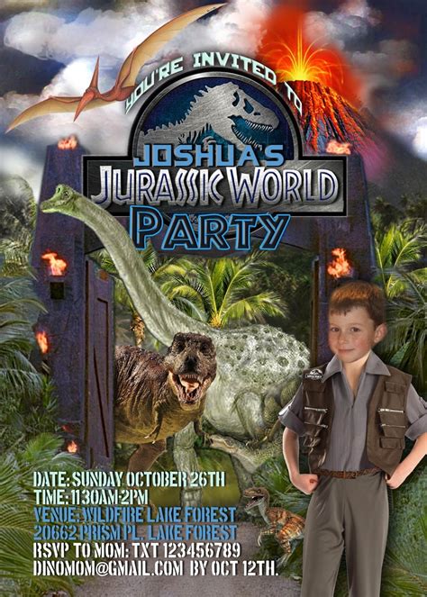 Free Kids Party Invitations - Free Printable Jurassic Park Invitations ...