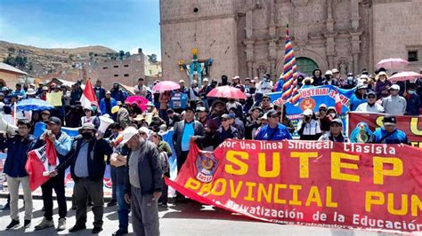 Docentes Del Sutep Regional Puno Participarán Del Paro Nacional Este