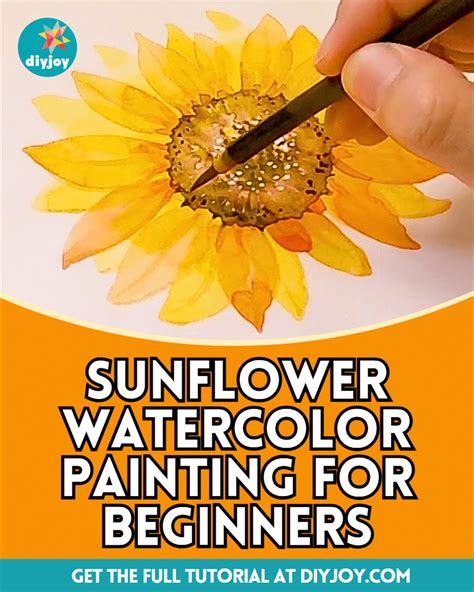 Easy Sunflower Watercolor Painting For Beginners