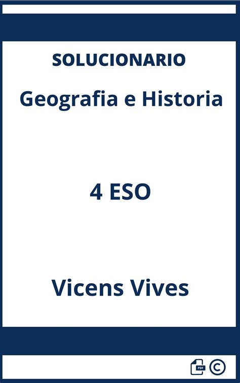 Solucionario Geografia E Historia 4 ESO Vicens Vives Descargar