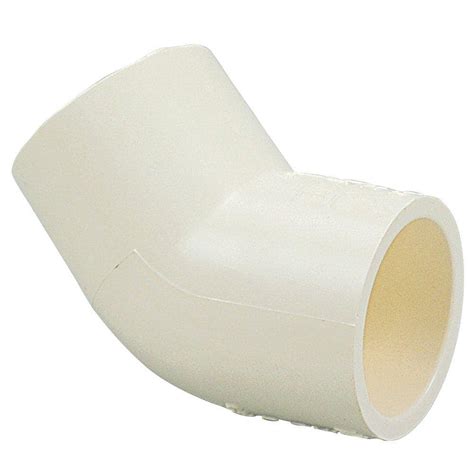 1 1 2 In Schedule 40 Pvc Pipe 45 Degree Slip X Slip Elbow Fitting 50 Pack 417 015 50 P The