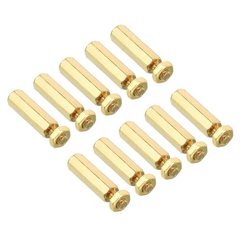 Patikil Mm Mm M Standoff Screws Pack Brass Hex Pcb Standoffs