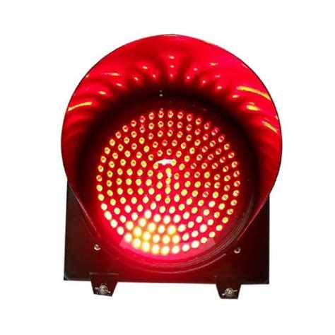 Round Uv Stabilized Polycarbonate Red Led Traffic Light For Street