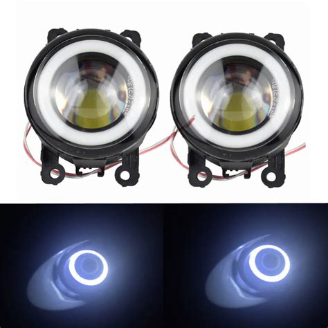 2 Pair Super Bright LED Fog Light With Angel Eye For Ford Focus MK2 3