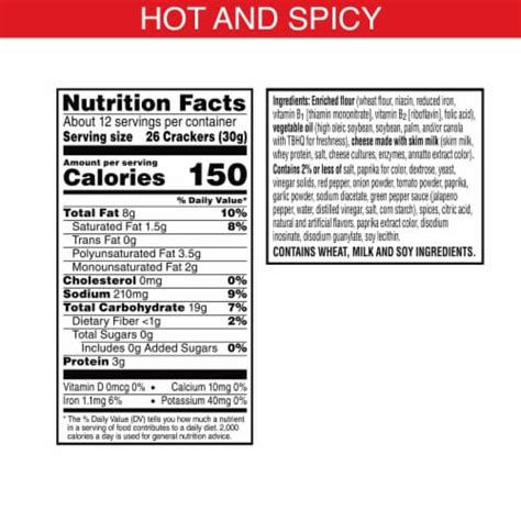 Cheez It Hot And Spicy Cheese Crackers Oz Kroger