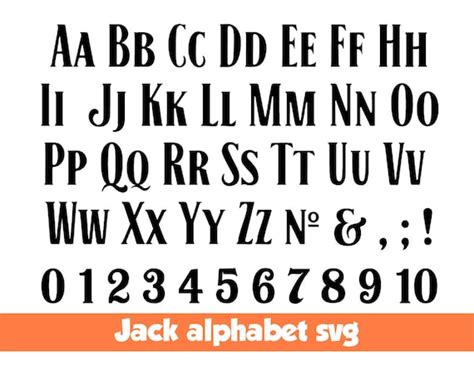 Jack alphabet Jack font Jack for individual cards Jack svg | Etsy