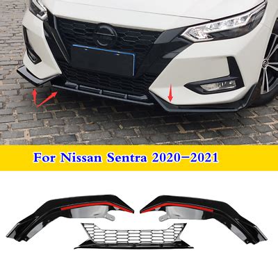 For Nissan Sentra Bright Black Front Bumper Body Kit