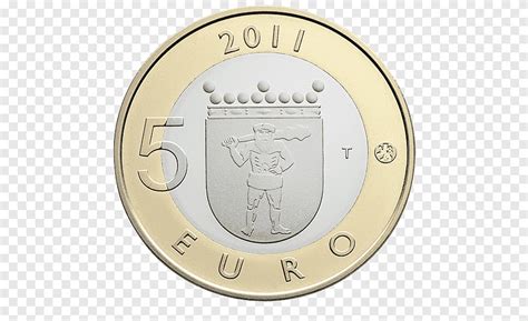 Moneda bimetálica de Finlandia billete de 5 euros moneda material