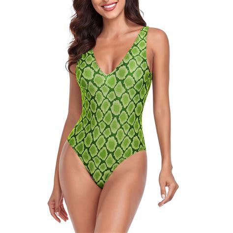 Tponi Cute One Piece Swimsuit For Women One Piece Elastic Green Bikini Clear L Walmart