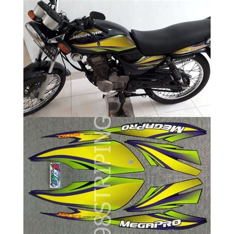 Jual Stiker Striping Lis Standar Ori Honda Megapro Mega Pro Hitam Hijau