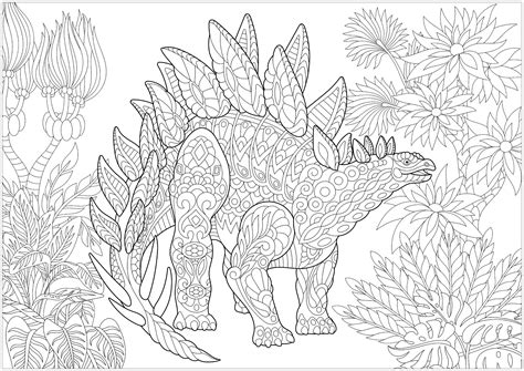 Dinosaur Coloring Pages Cute Stegosaurus