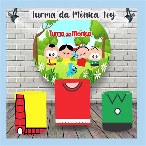 Kit Painel De Festa E Capas De Cilindros Turma Monica Toy Elo