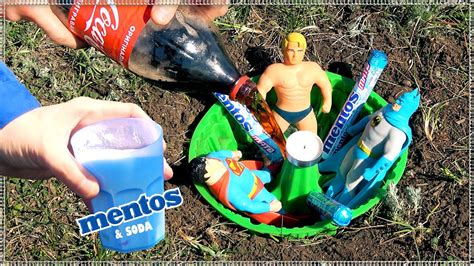 Experiment 5 Stretch Armstrong Batman Superman Vs Coca Cola Mentos