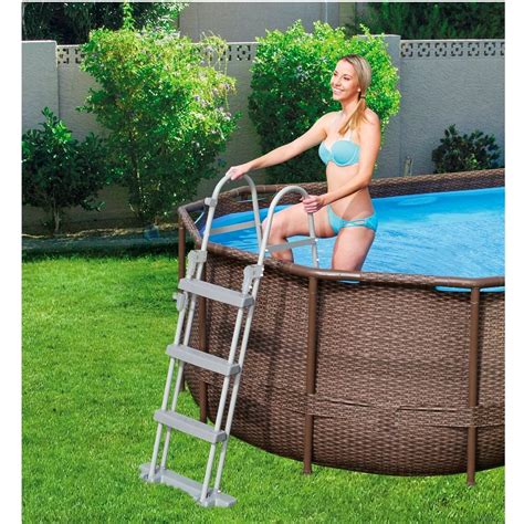 Bestway Power Steel Frame Pool Komplett Set Oval X X Cm