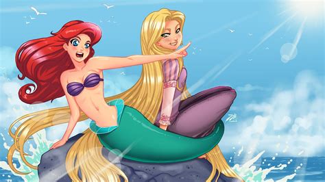 Papel De Parede Hd Para Desktop A Pequena Sereia Rapunzel Filme