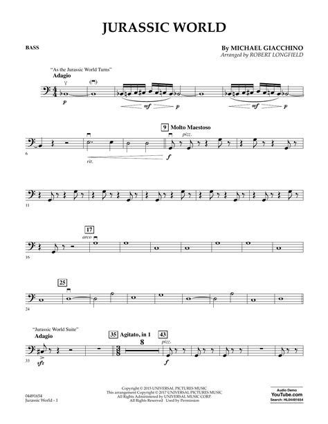 Jurassic World Piano Sheet Music