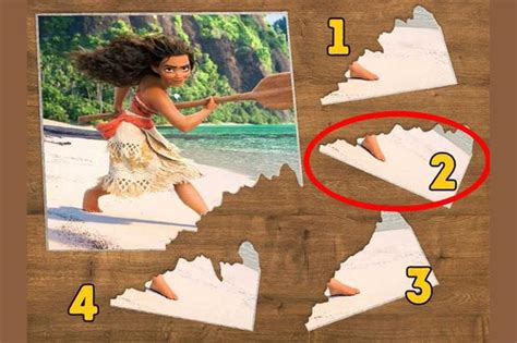 RETO VISUAL Encuentra La Pieza Correcta Del Rompecabezas De Moana En