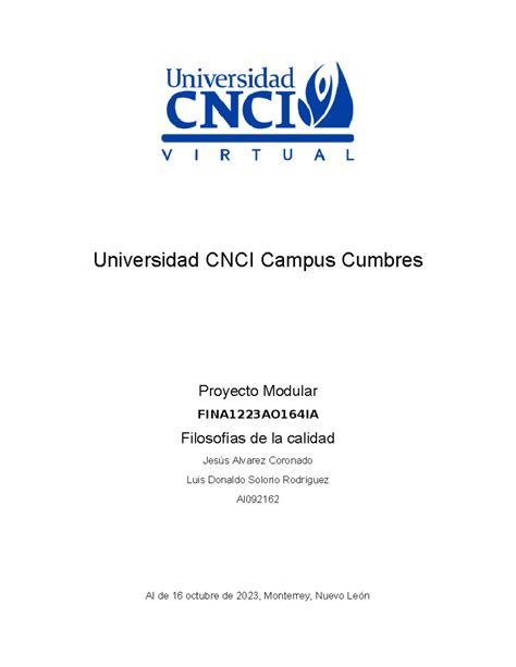 Universidad Cnci Campus Cumbres Filosofia Integrador Filosofias De