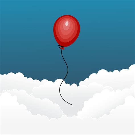 Premium Vector | Vector cartoon balloon floating in the sky graphic ...