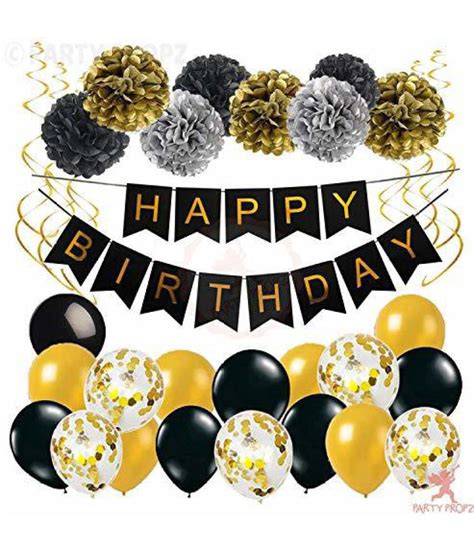 Party Propz 34Pcs Happy Birthday Decoration Combo For Birthday Banner