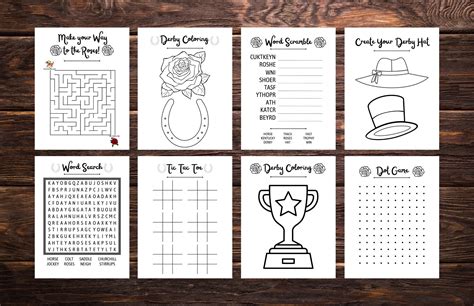 Kentucky Derby Printable Activity Sheets For Kids Etsy