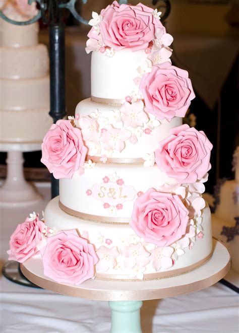 Stunning Pink Rose Cake Theprettycakecompany Pink