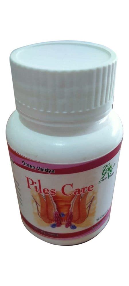 Green Vaidya Piles Care Capsules Grade Standard Medicine Grade