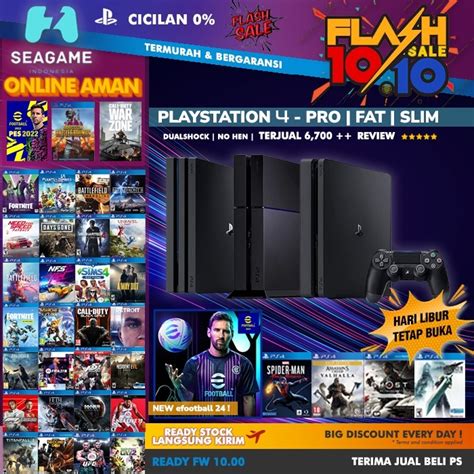 Jual Playstation Ps Pro Slim Fat Bisa Online Gb Tb Pes